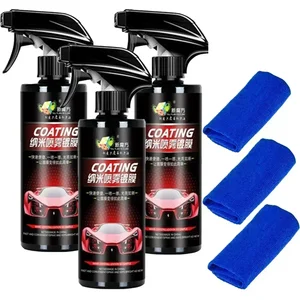 Revestimento cerâmico impermeável do carro, cristal chapeado de vidro líquido nano, pintura de polimento hidrofóbica, dureza carro polonês cera, 500ml, 10H 10 principais vendas cera pra carro cristalizadora - №4