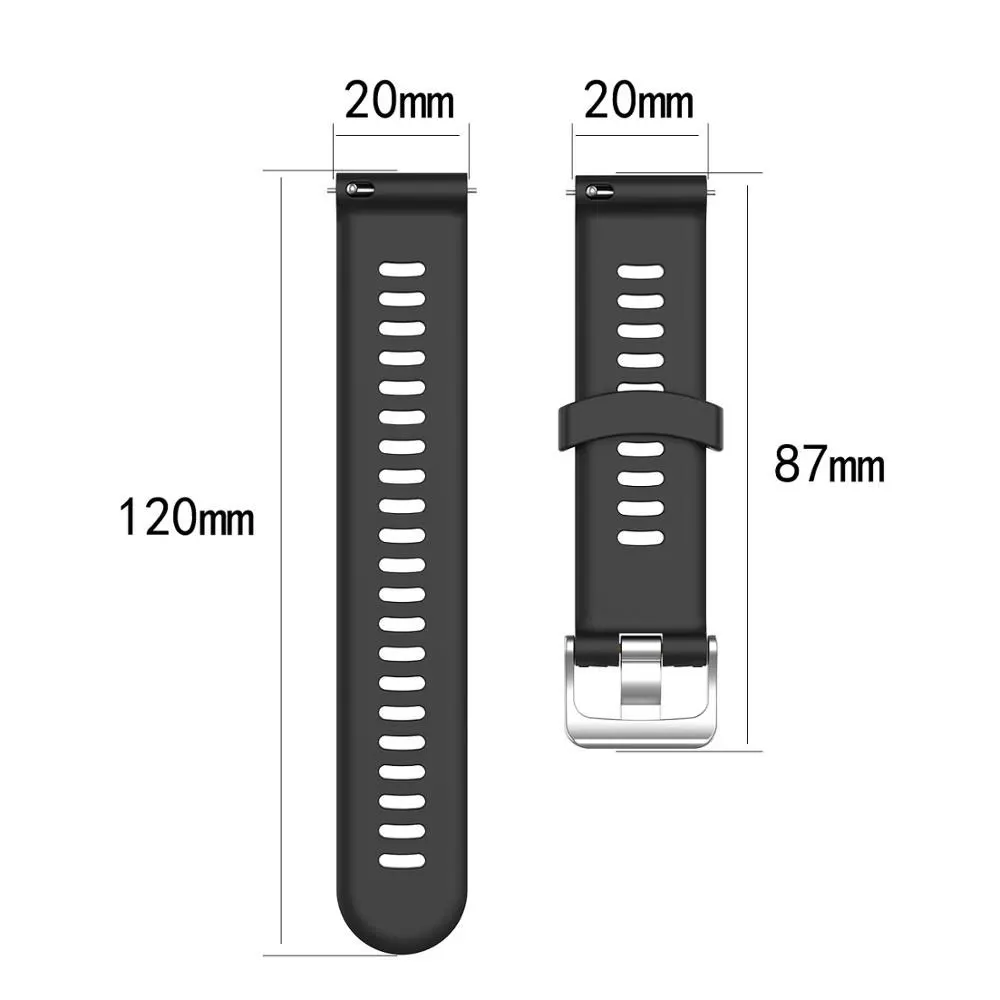 Smart Watch band For Garmin Forerunner 245 645 Vivoactive 3 Music Venu Samsung Galaxy Watch 42mm Silicone Bracelet Wristband