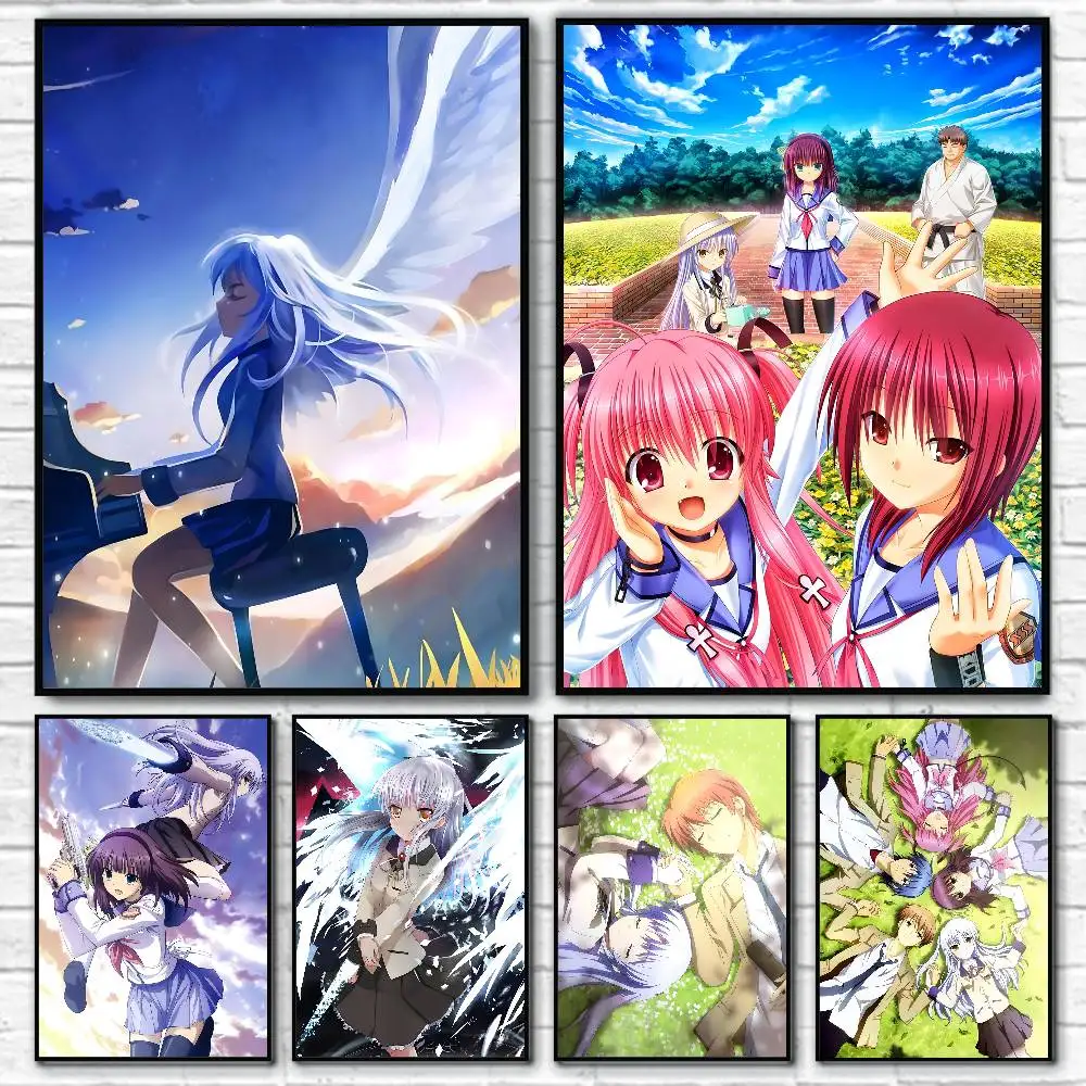Classic Japanese Anime A-Angel Beats Manga Posters Fancy Wall Sticker for Living Room Bar Decoration Wall Decor