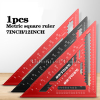 1PCS Metric 185*185/305*305MM Woodwork Aluminum Alloy Triangle Gauges Measuring Gauging Tools High Precision Marker Angle Ruler