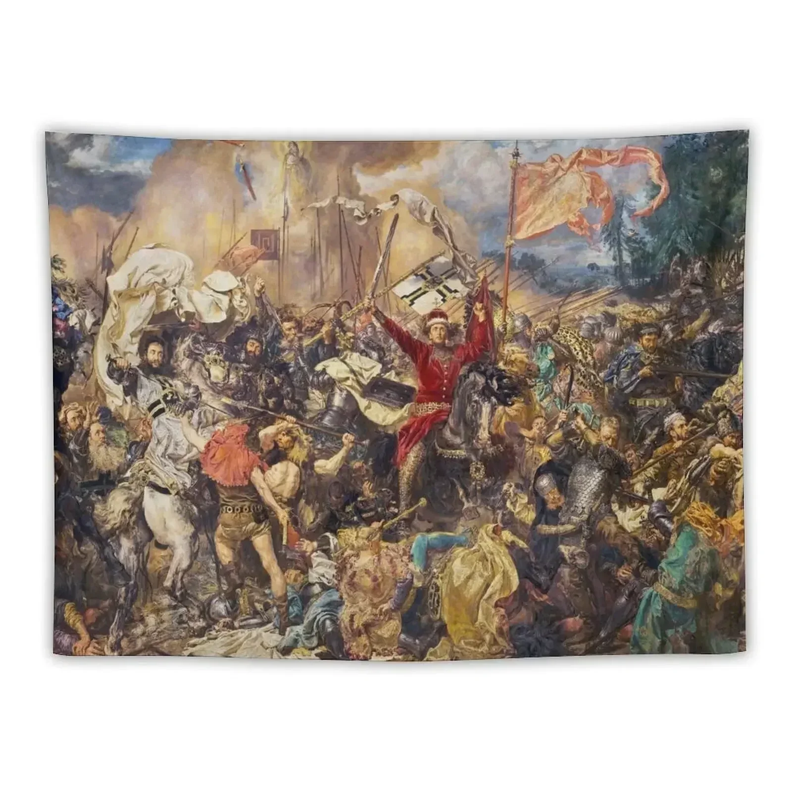 The Battle of Grunwald by Jan Matejko Tapestry Wall Carpet Funny Room Decorations Aesthetic Tapestry