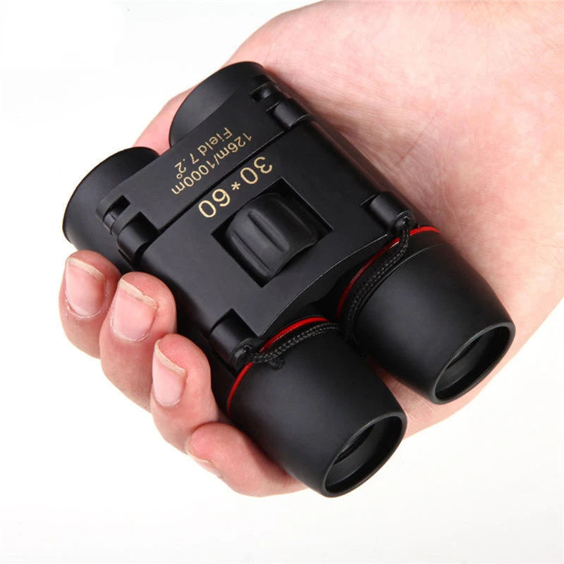 Optical Folding Telescope 30x60 Compact Binoculars 126/1000m Zoom BAK4 prism Portable Night Vision Foldable Mini Binoculars