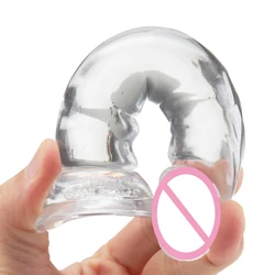 Transparent Jelly Dildo Realistic Penis with Strong Suction Cup Female Masturbator Adult Products Erotic Sex Toys for Couple