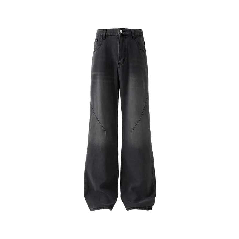 

Women's Pants Autumn Vintage Distressed Men's Baggy Straight Jeans Fashion Korean High Street Denim Pants Streetwear Trousers