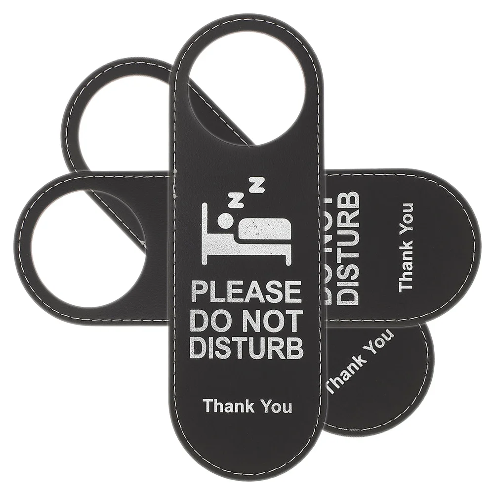 

3 Pcs Hotel Do Not Disturb Sign Door Hangers Reversible Meeting Room Black Make up Office