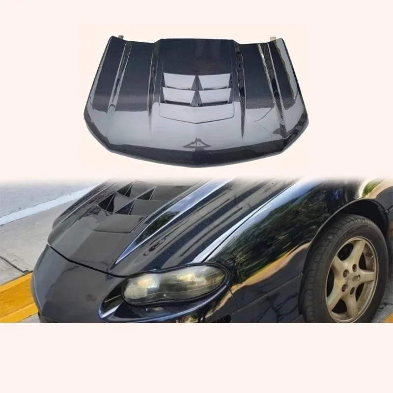 Carbon Fiber Body Kit Engine Cover Bonnet Hood for Chevrolet Camaro 98-02 Car Accessories