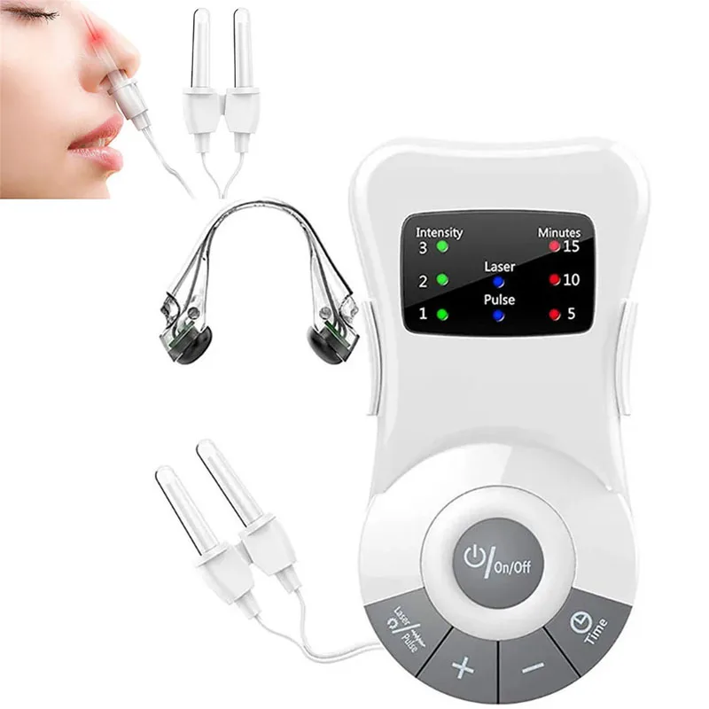 

Rhinitis Treatment Nasal Allergy Reliever Low Frequency Pulse Laser Runny Sneeze Treatment Device Therapentic Massage Nose Care