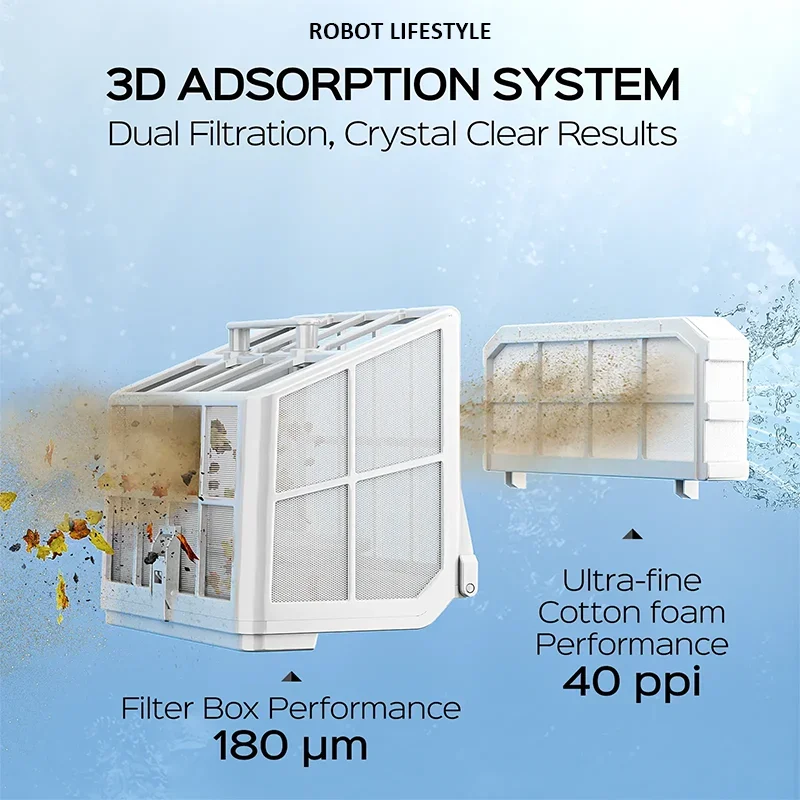 Pool Robotic Cleaner Smart Robots S2 Solar Vision Dual Filtration Powerful Suction Auto Charging  For Large Family Pools