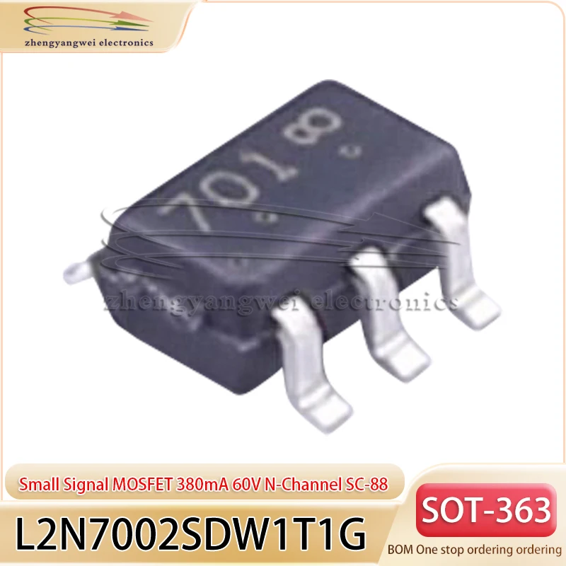 

L2N7002SDW1T1G SOT-363 701 20PCS Small Signal MOSFET 380 mA, 60V N – Channel SC-88 Field Effect Transistor