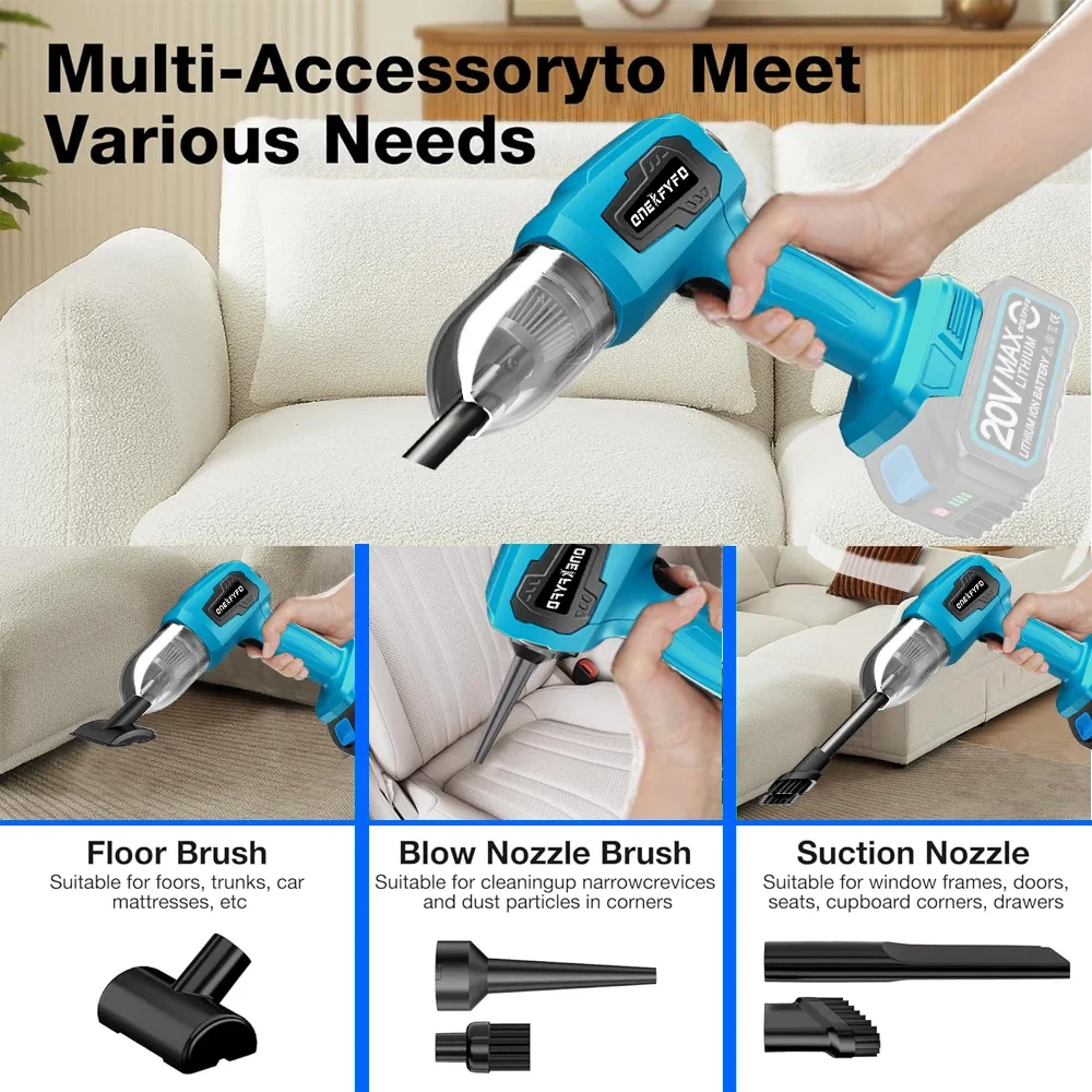 Mini Cordless Handheld Vacuum Cleaner Portable for Hard Floor Carpet Car Pet Hair Cleaning  for Makita 18V Battery