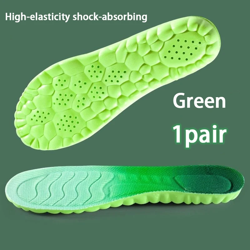 1 คู่ความยืดหยุ่นกีฬา insoles Wormwood ป้องกันกลิ่น Breathable นุ่มสบาย insoles รองเท้าผ้าใบ Shock-absorbing insoles