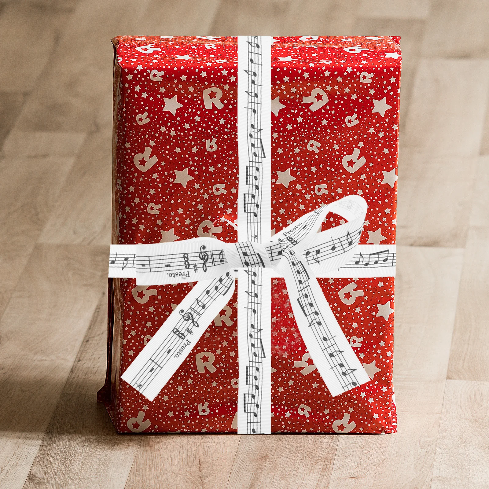 

Black White for Present Wrapping Craft Decorative Music Note Polyester Holiday Ribbon For Flower Bouquet Party DIY Supplies
