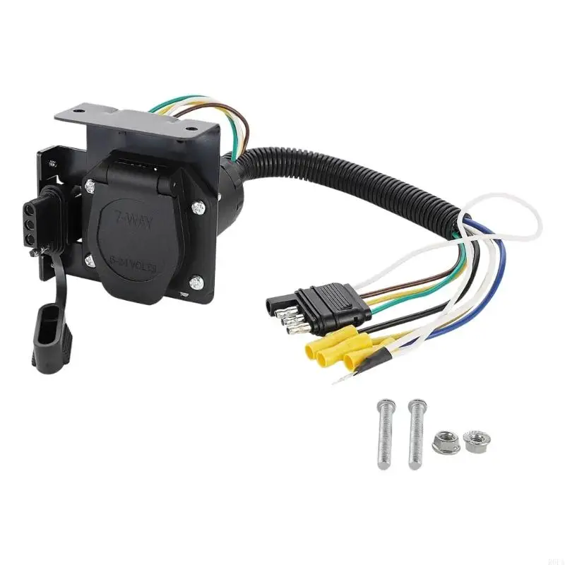 multiple-functional-4-7-pin-trailer-connector-4-to-7-blade-trailer-plugs-adapter-for-reliable-electrical-connection