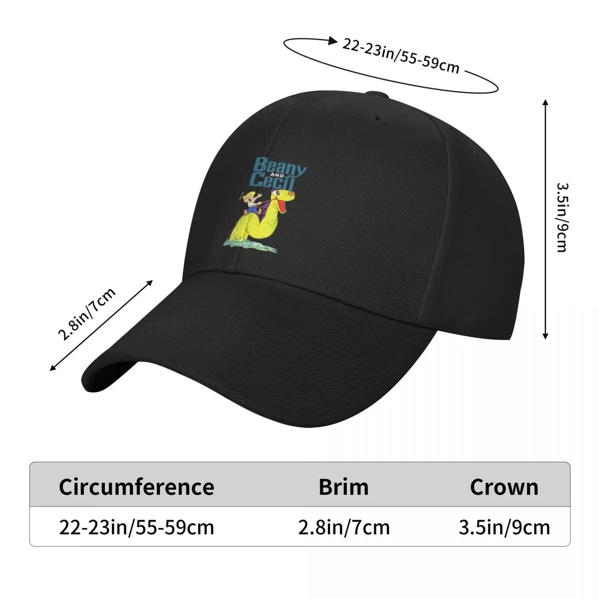 Vintage Retro Beany and Cecil Childhood Tribute Baseball Cap Golf luxury caps Anime Bobble Hat For Girls Men's