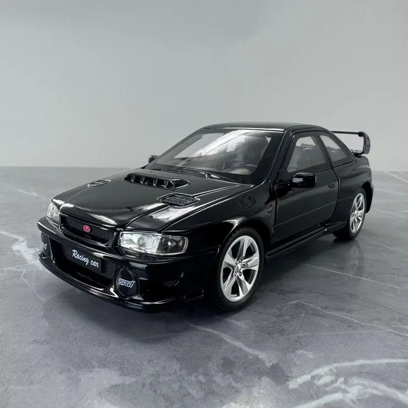 

Масштабная модель спортивного автомобиля Subaru Impreza 22B WRX STI GC8 (1:24) из сплава, литая под давлением, металлическая, для гоночных треков, со звуком и светом, игрушка-подарок