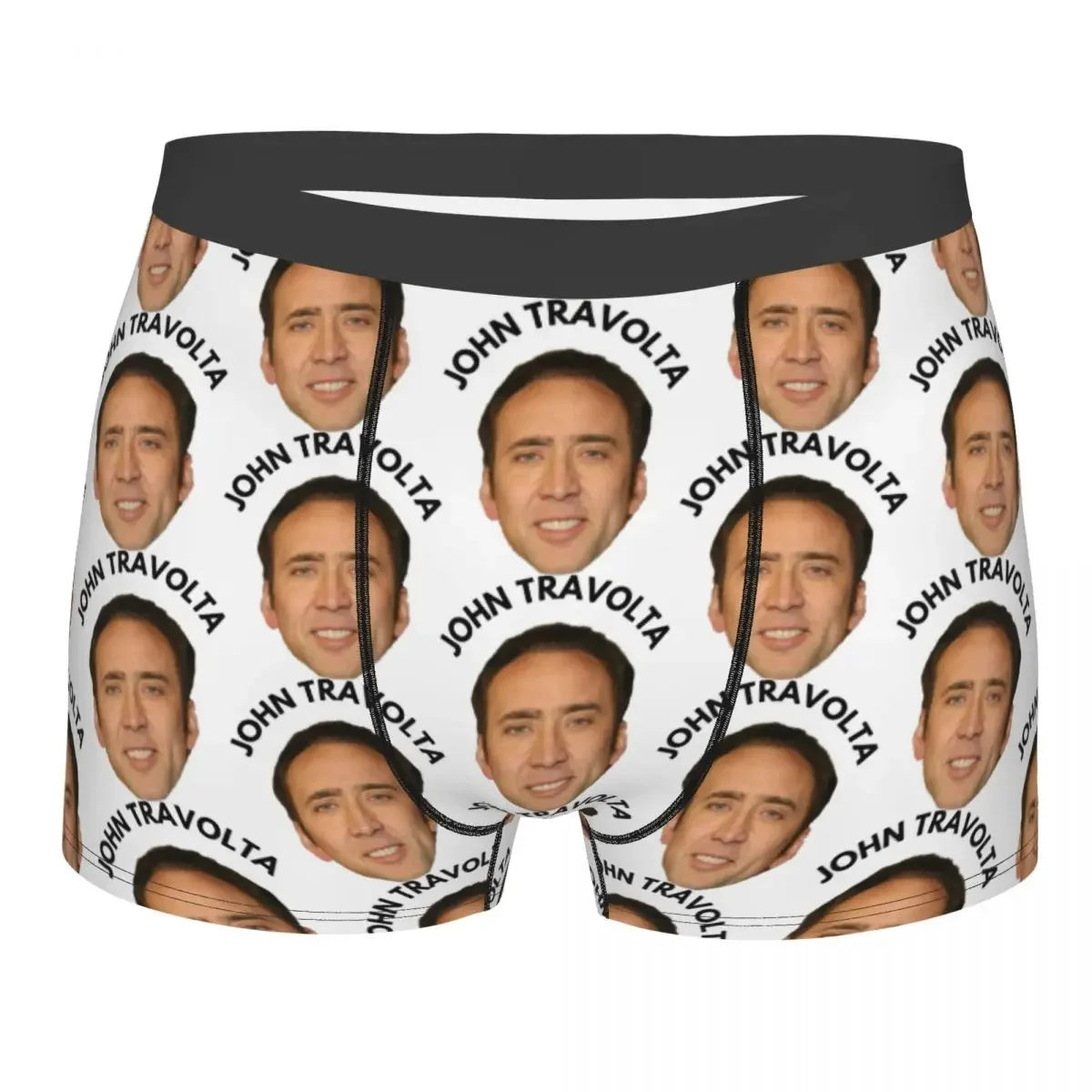 Nicolas Cage Face Men's Underwear Actor Boxer Briefs Shorts Panties Humor Breathable Underpants for Homme Plus Size