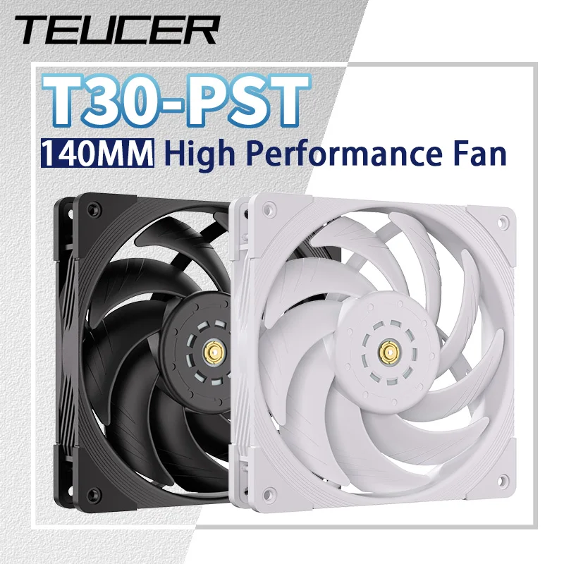 

Teucer T30 PST 14CM Вентилятор корпуса ПК S-FDB Гидравлический подшипник 500-2000 об/мин 12 В/4 контакта ШИМ MAX96.19CFM Вентилятор охлаждения корпуса геймера