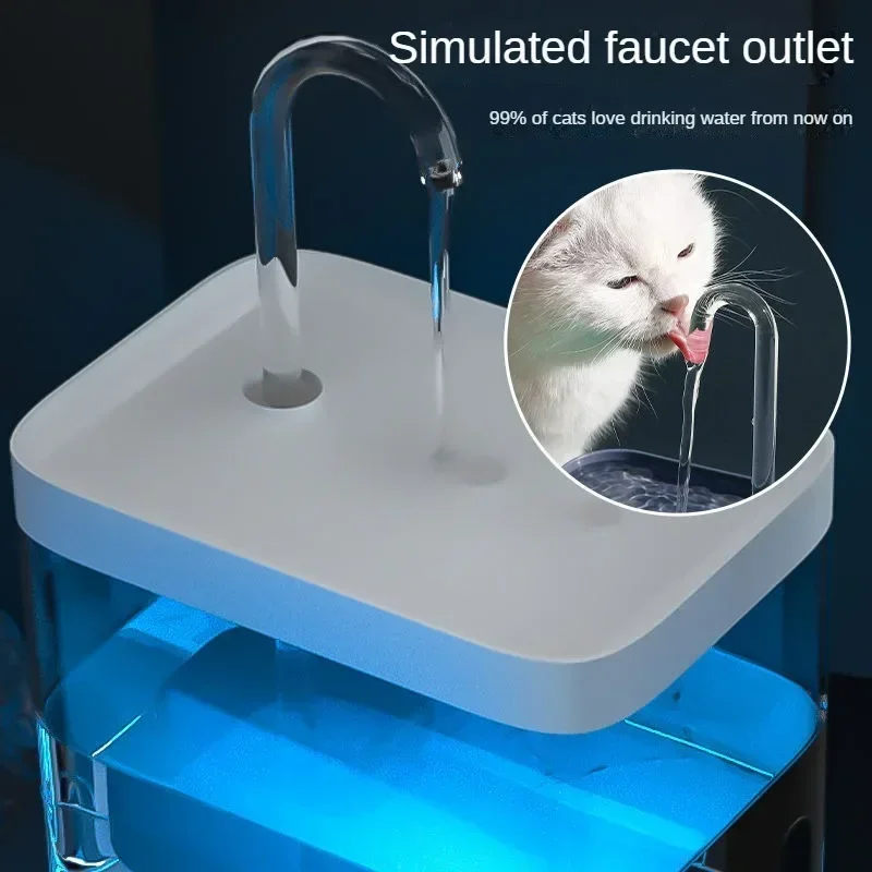 1.5L Ultra-quiet Dog Water Dispenser Flow Circulation Filter Intelligent Automatic Cat Water Dispenser Pet Non-wet Mouth Drinker