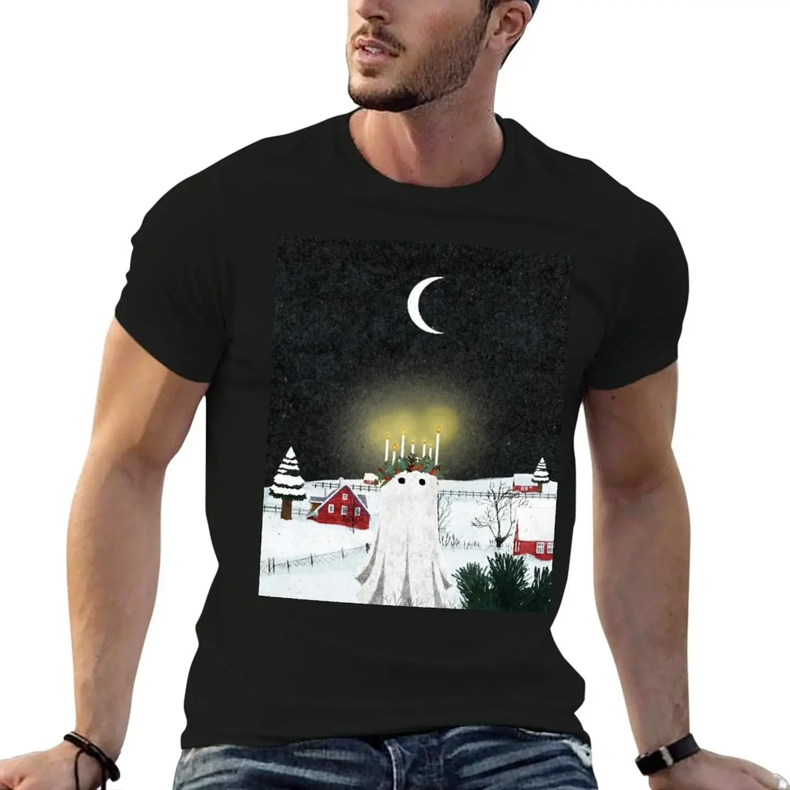 Candlelight T-Shirt blue archive plus size clothes plus sizes Short sleeve tee Short sleeve tee men