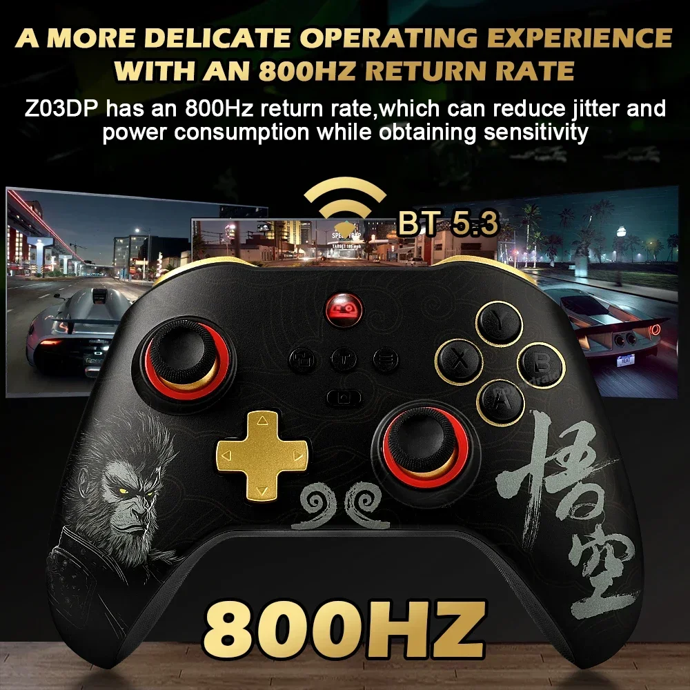 NOUVEAU Manette de jeu Black Myth Wukong Z03DP sans fil � double vibration, contr�leur de jeu 6 axes pour Switch/IOS/Android/PC