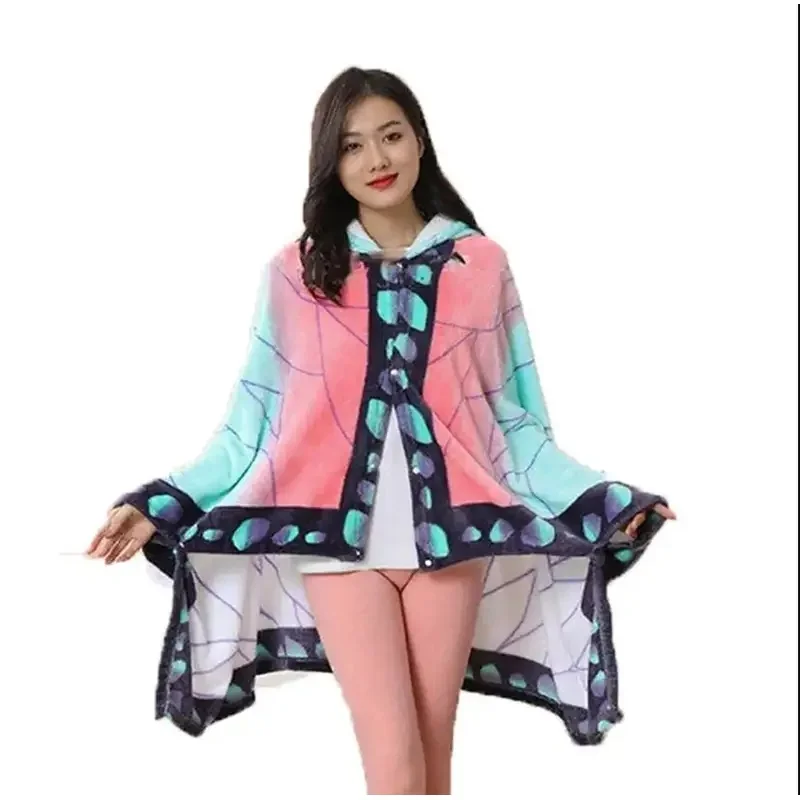 COSJapanese Anime Tanjiro Nezuko Kamado Cosplay Kimono Set for Men Women Halloween Shinobu Zenitsu Giyuu Coat Ear Clip Accessori