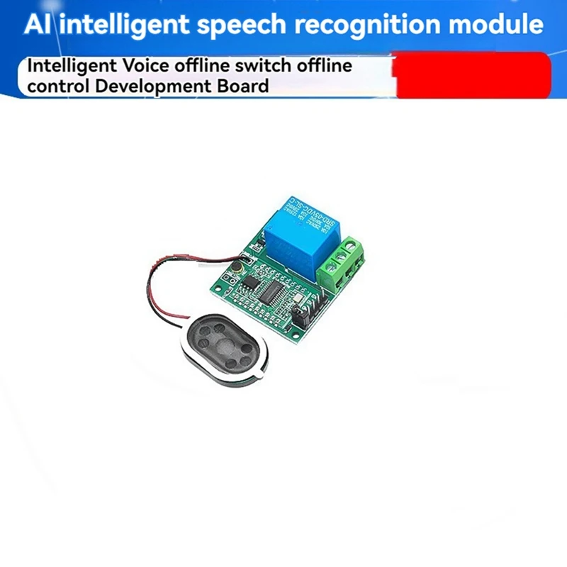 AI Intelligente spraakherkenningsmodule Offline spraakbediening Schakelmodule Ondersteuning aangepaste stem voor doe-het-zelf stemapparaat