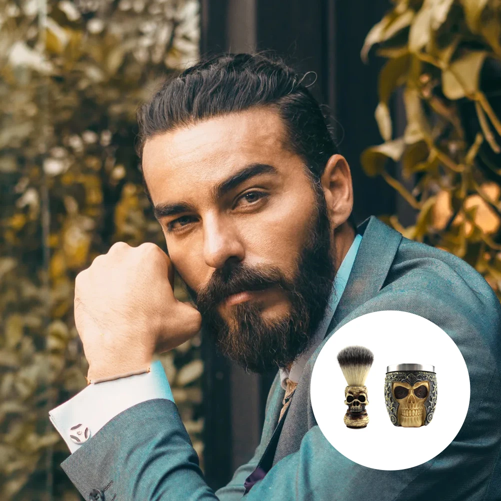

Beard Brush Set Vintage Shaving Kit for Men Barbers Mens Grooming Products Shave