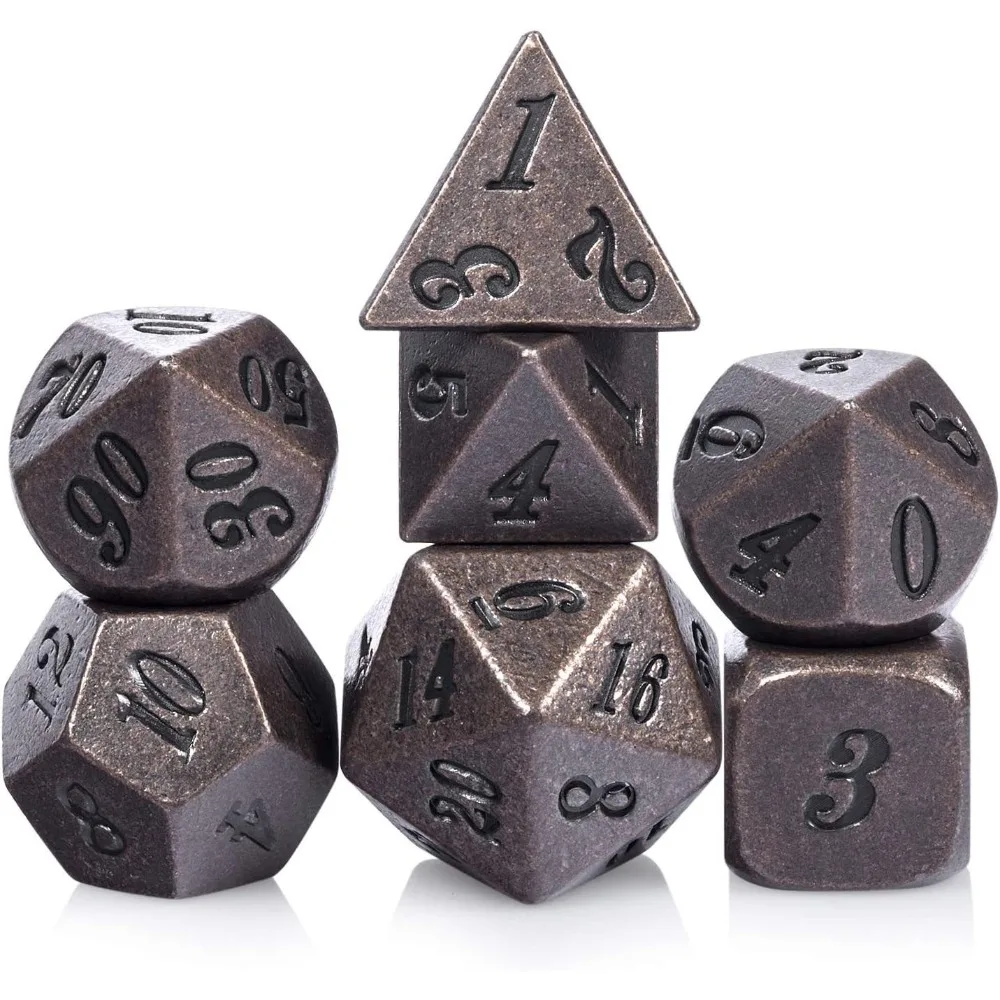 

Creative Metal Metal Dice Set Multicolor Polyhedral Sharp Corner Dice D4 D6 D8 D10 D12 D20 Polyhedral Dice For D&d DND