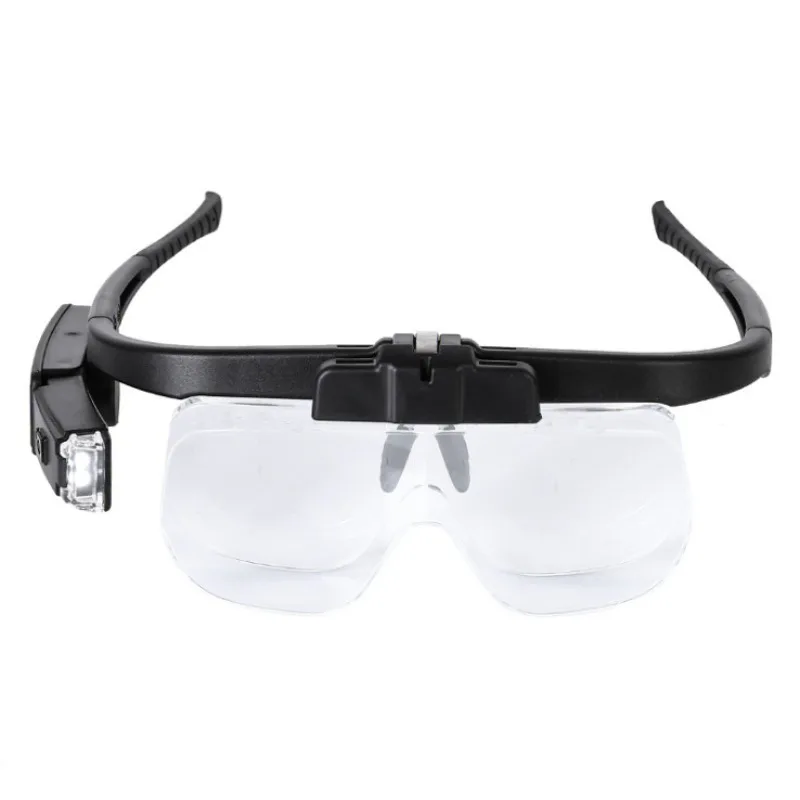 

Headband LED Magnifier Glasses 1.5x 2x 2.5x Magnifiers Watch Repair Reading Sewing Loupe USB Rechargeable Magnifying