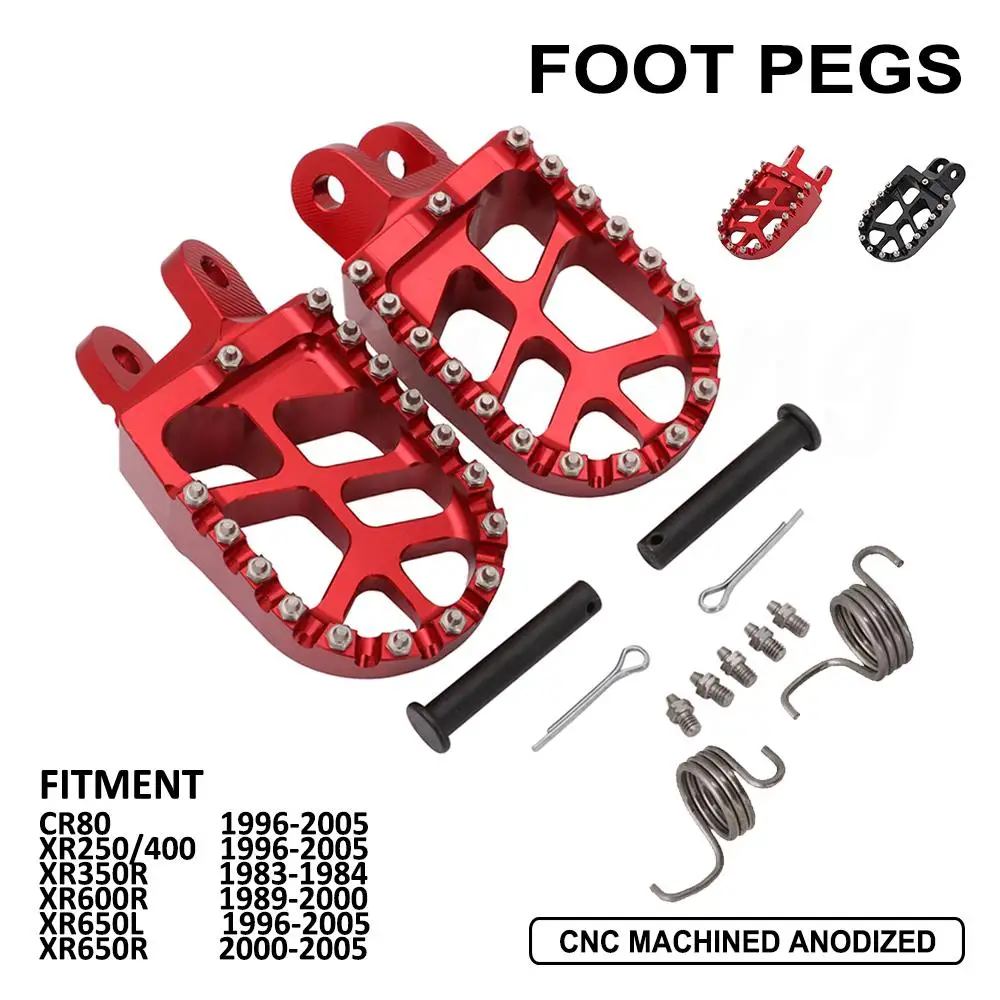 

Motorcycle CNC Foot Pegs Rest Footpegs Footrest For HONDA CR80R CR85R CRM250 XR250R XR400R XR600R XR650L XR650R CRF230L CRF1000L