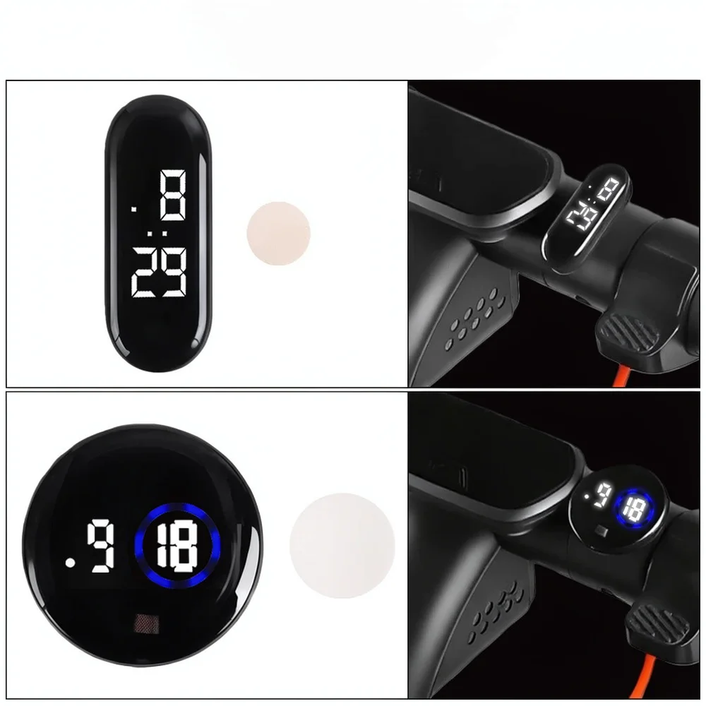 Mini Digital Clock For Scooter Motorcycle E Bike Dashboard Touch Screen Time Display Practical Vehicle Decor