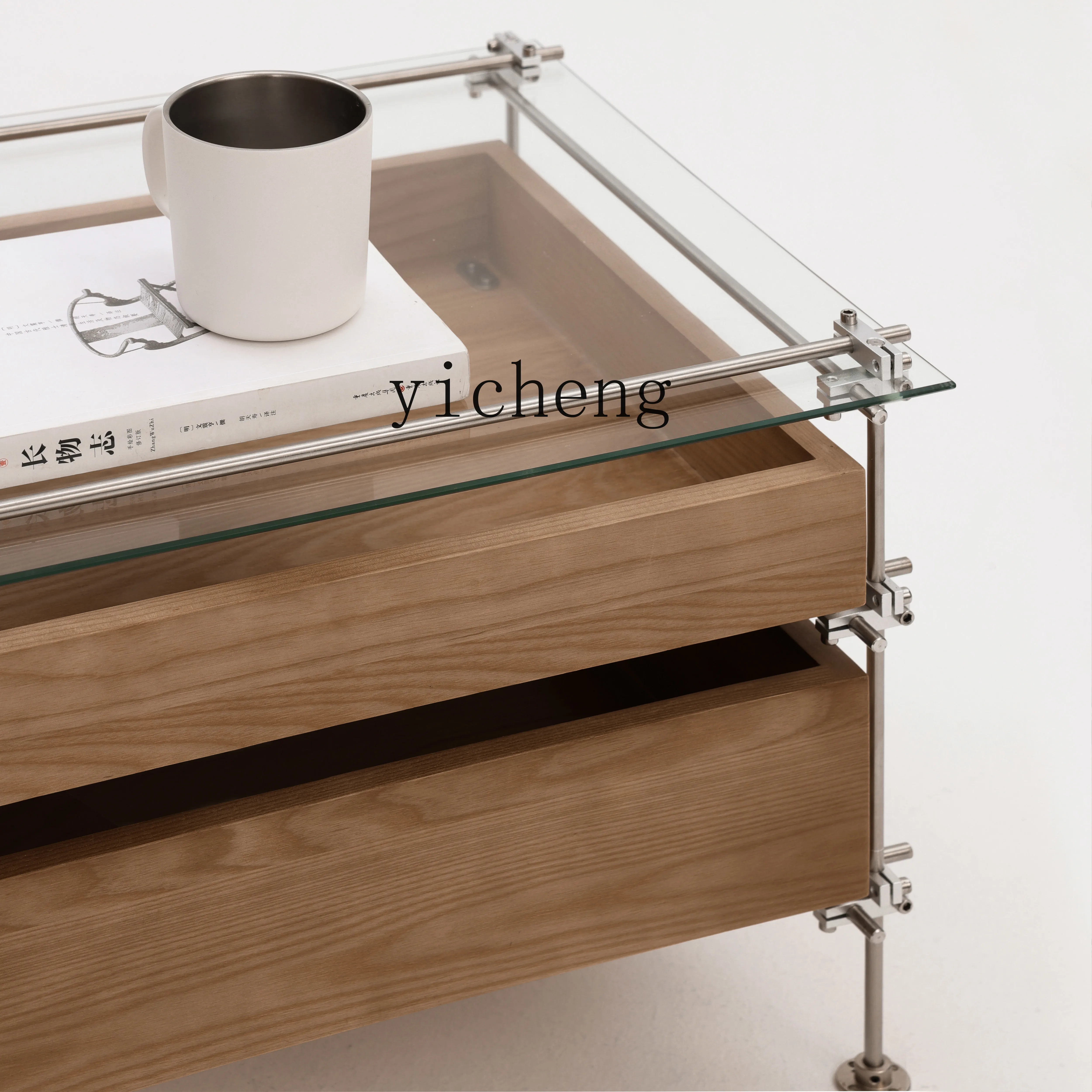 

FY Solid Wood Side Table Haus Coffee Table Bedroom Bedside Cabinet Designer Edition