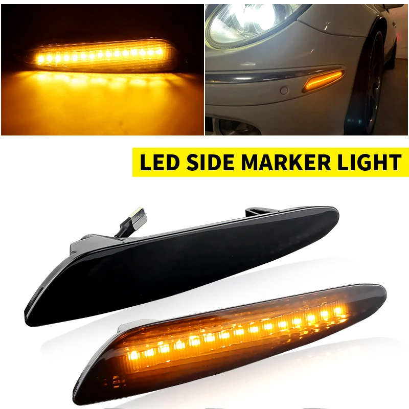 2 قطعة Led الجانب ماركر بدوره مصباح إشارة الوامض مؤشر مصباح لمرسيدس بنز W211 E الفئة E320 E55 AMG E500 E350 2118200121 #1