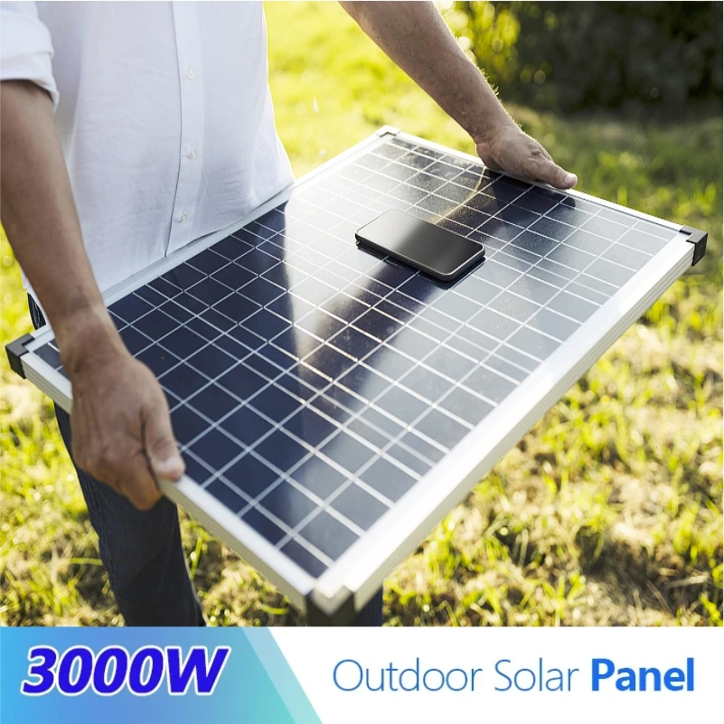 

Solar Panel 18V 1000W 2000W 3000W High Efficiency Portable Power Bank Flexible Charging Outdoor Solar Cells For Home/Camping