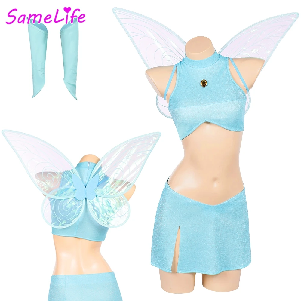 Fairy Bloom-Cosplay de fantasía, ropa con alas de dibujos animados, disfraz de Winx, disfraz de Halloween para mujeres adultas, trajes de fiesta de fantasía