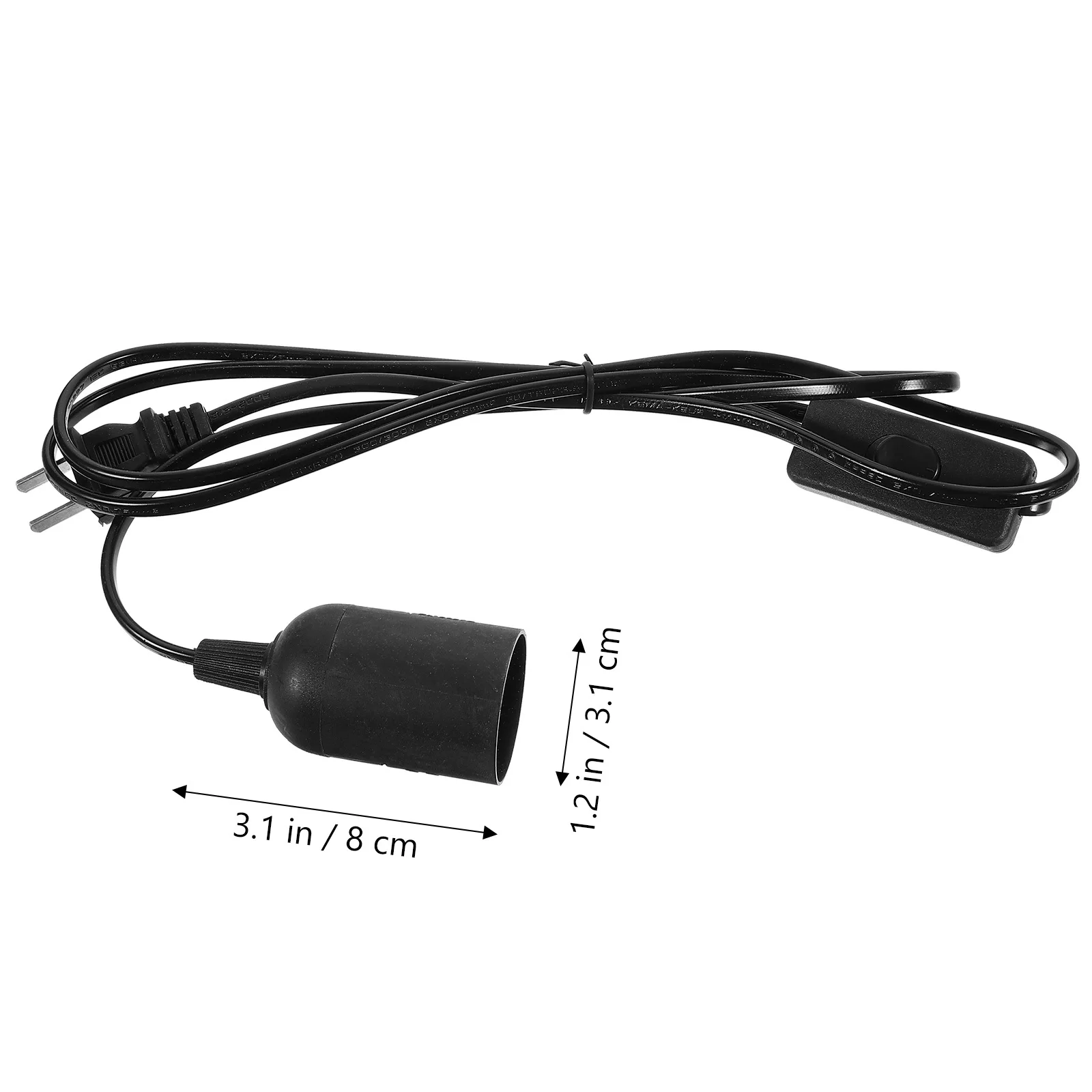 

2Pcs Plug in Light Socket with Cord 6Ft Long Black Pendant Lamp Cord Compatible with E26 E27 Bases for Indoor Lighting Setup