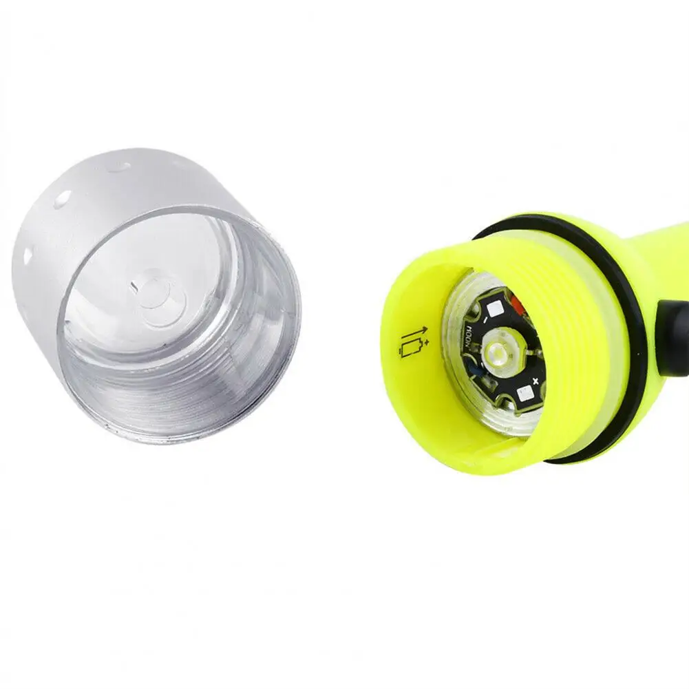 Diving Flashlight LED Aluminum Alloy Not Dazzling Energy-saving Underwater Torch Flashlight for Hiking