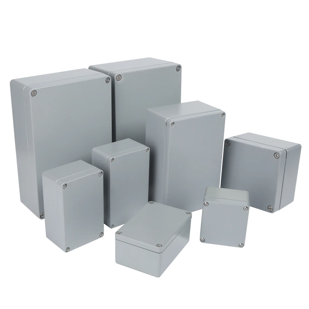 Aluminium Enclosure Waterproof Box Electronics Housing Alloy Case IP67 Project Instrument Boxes Outdoor Metal Junction