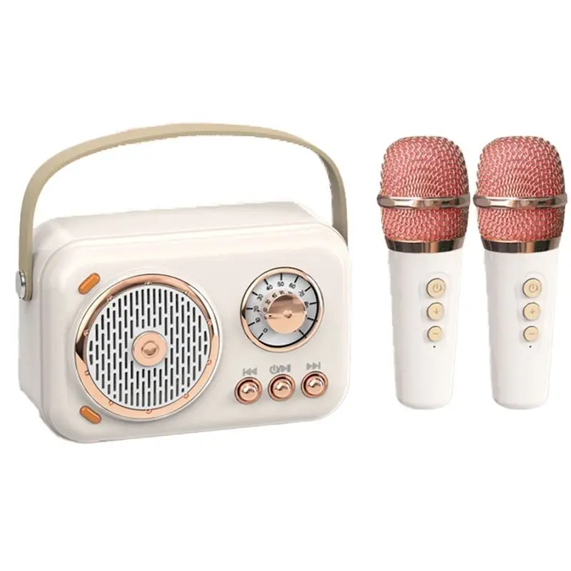 

ABMS-Family Outdoor Children's Karaoke Bluetooth Speaker Wireless Microphone Portable Card Subwoofer High Volume