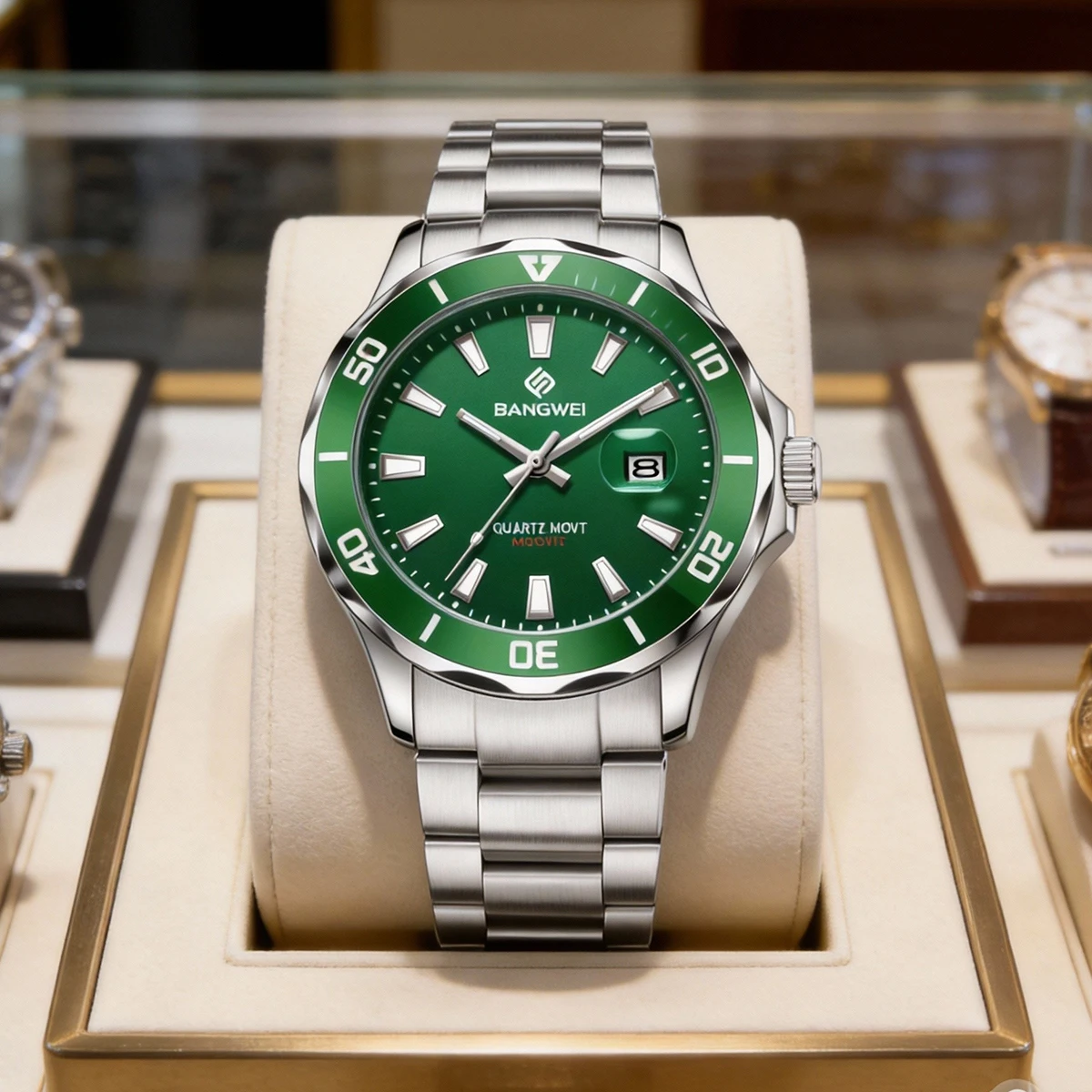 

Роскошные кварцевые часы BANGWEI для мужчин, оригинальные водонепроницаемые спортивные часы из нержавеющей стали, модные мужские наручные часы reloj hombre