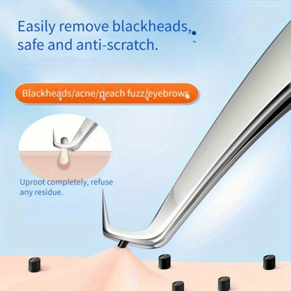 High-Precision Blackhead Remover Tweezers Set for Beauty Salons Blackhead Extraction Tools Pimple Extractor and Hair Removal