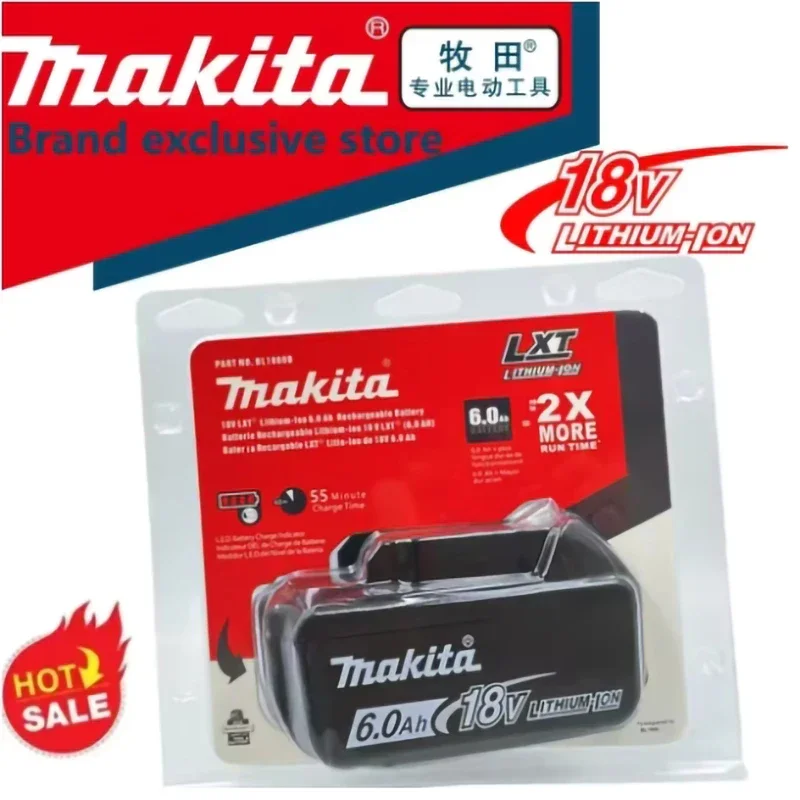 

Makita Genuine 18V 6Ah Lithium-Ion Battery BL1860 BL1850B BL1840 BL1830B Compatible Replacement Power Tool Battery