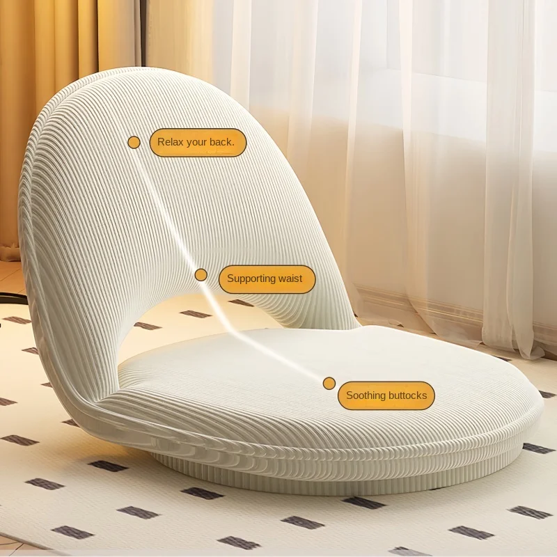 Lamb Wool Lazy Small Sofa Bay Window Seat Tatami, Bed Backrest Chair Balcony Bedroom Single Person Portable Mobile Sofa Chair