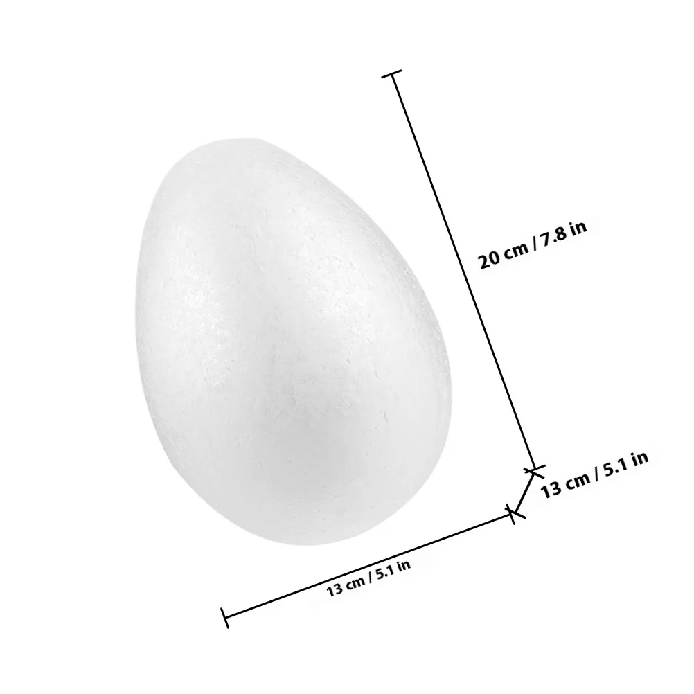 3Pcs Foam Easter Egg Decorations DIY Blank Fake Painting Craft Supplies Lightweight Versatile Egg Foams Foams Eggs Decorations