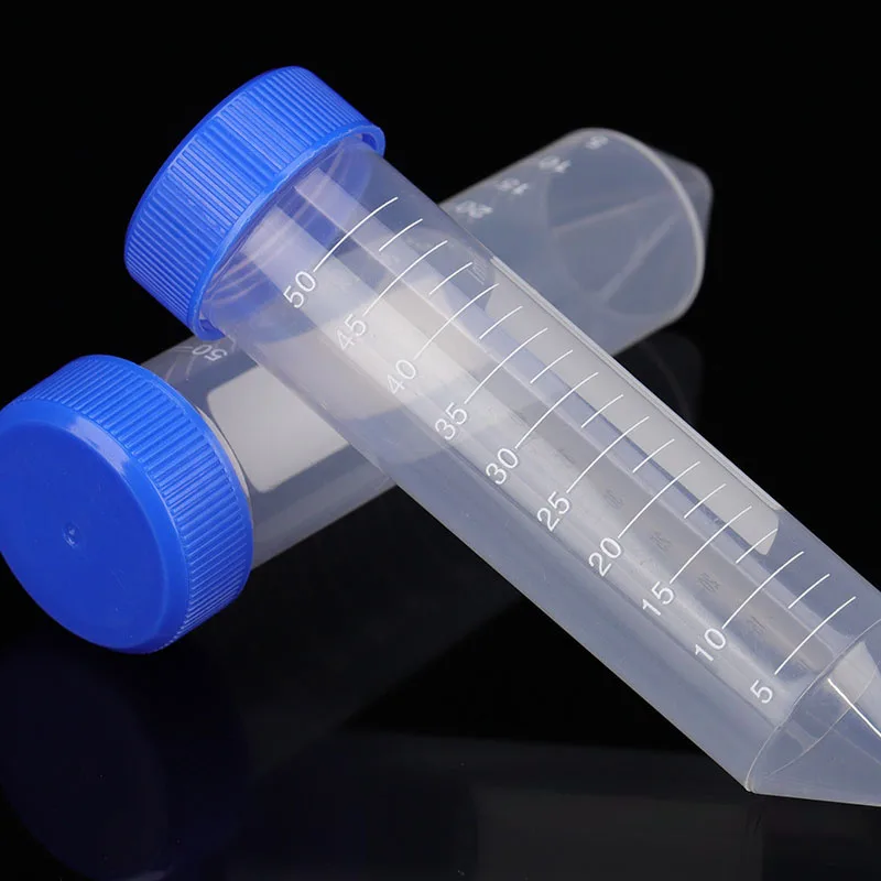 10pcs 50 Ml Plastic Screw Cap Sharp-bottom Centrifuge Tube with Scale Independent Centrifuge Tube Laboratory Accessories