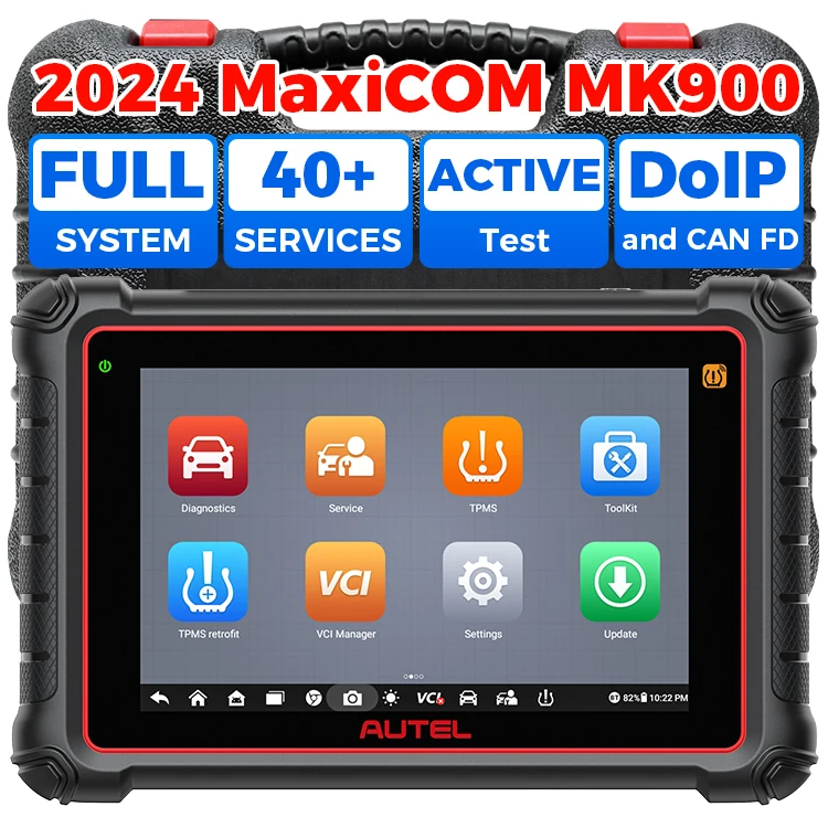 Professional Autel Maxicom Mk900 Mk 900 Obd2 Bi-directional Control All Systems Diagnostic And Service Tablet Automotriz Scanner