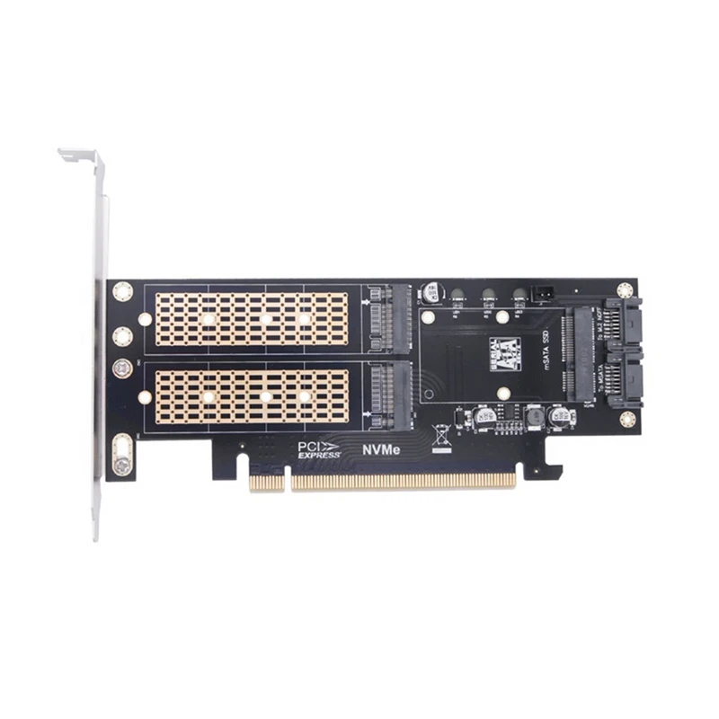 Top-PCIE X16 To M.2 M Key NVME SSD Adapter Card PCIE X16 To M.2 B Key SATA SSD Adapter Card MSATA SSD Adapter Card