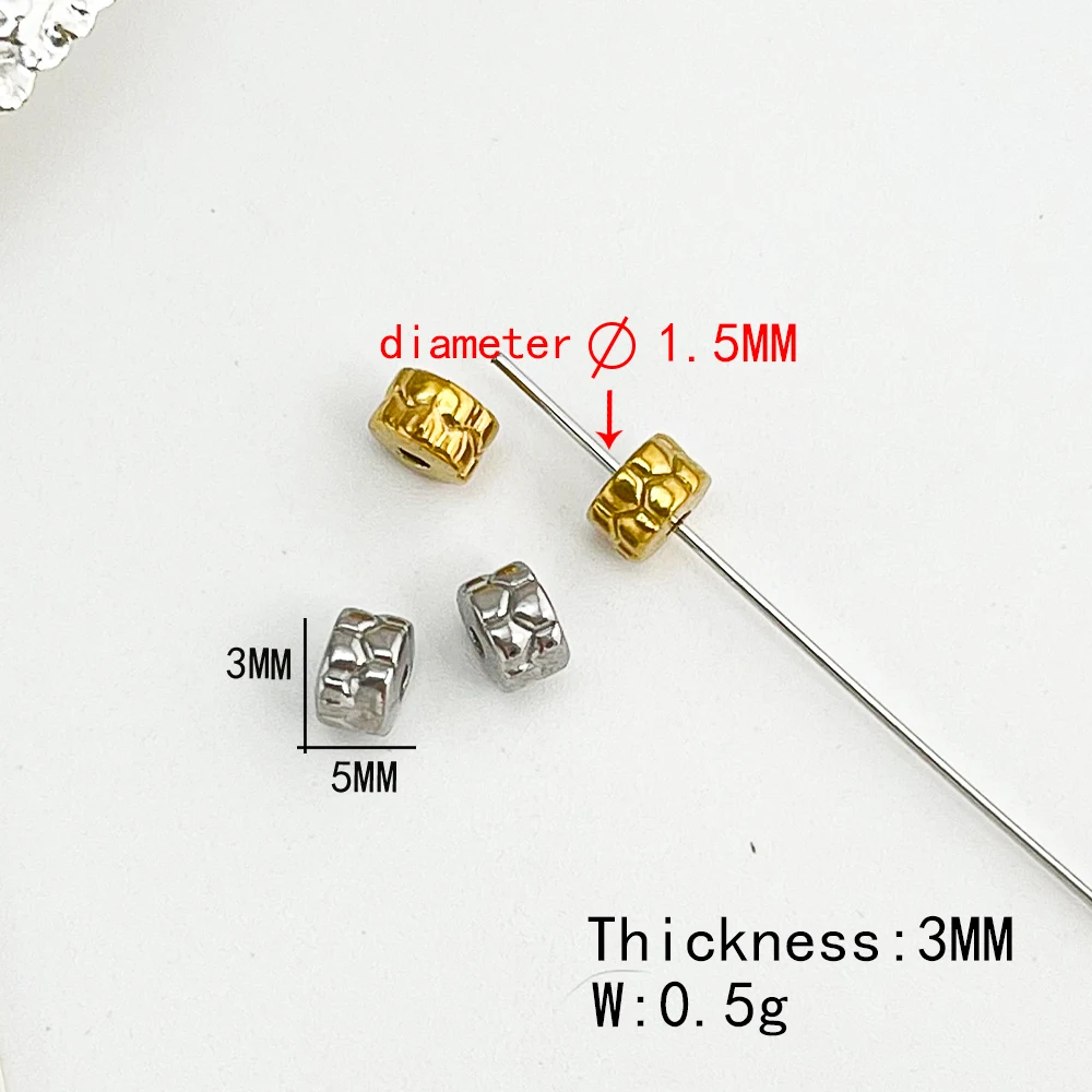 Hartelijk ontwerp 100 stuks sieraden accessoires/roestvrij stalen spacers kraal/wielvorm/handgemaakt/DIY kralen voor ketting # 195505