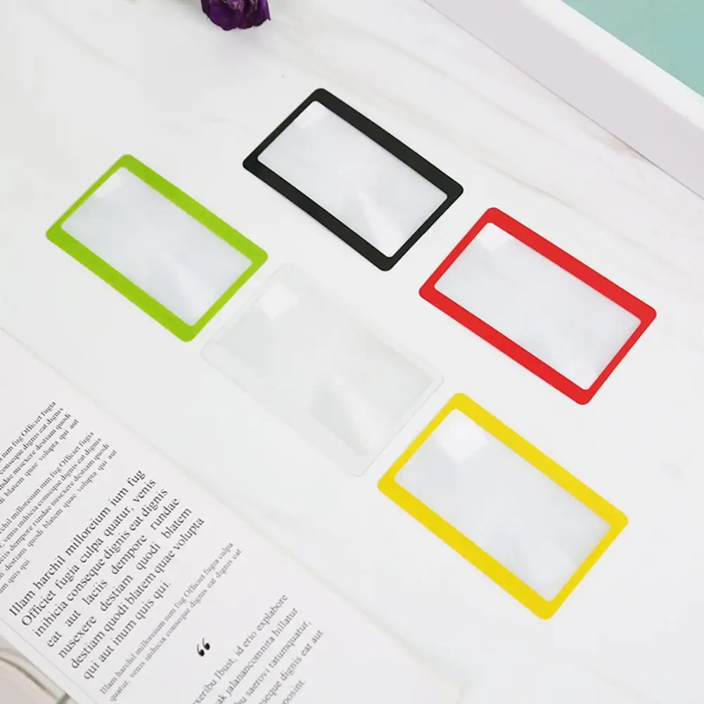 Pocket-sized Magnifying Glass Compact Magnifying Lens 3x Pvc Fresnel Lens Magnifier Pocket Credit Card Size for Reading