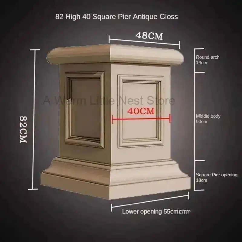 

Pier Square Roman Mold Column for European-style Villa Cast-in-place Cement Gate Columns Decorative Building Roman Column Mold